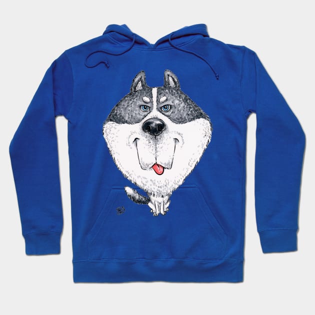 Siberian Husky Dog Hoodie by obillwon